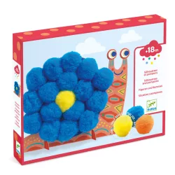   Djeco Pompom – tvorba obrázkov, Obrie zvieratká z pomponov