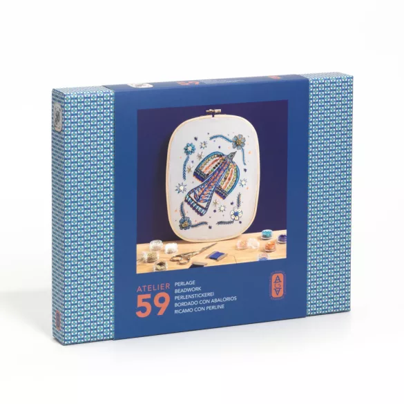 AGA Ateliér 59 Vyšívanie korálkami Korálkový vták - Atelier 59 Beadwork