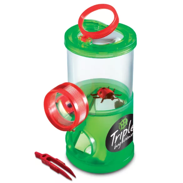 Navir Trojuhľadový mikroskop na hmyz, priehľadné farby – Triple Bug Viewer – 3 way T-Color