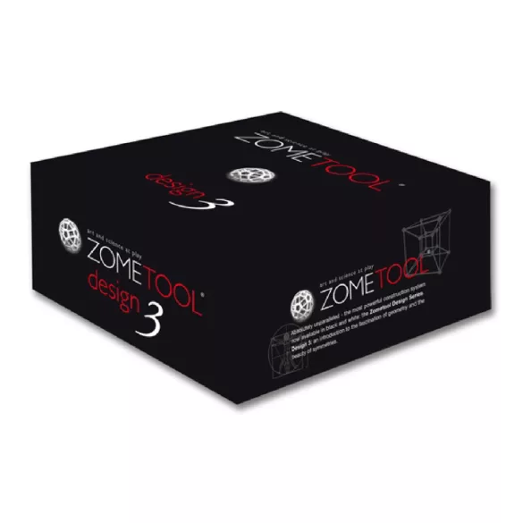 ZomeTool Vedecká stavebnica – ZomeTool v čiernej a bielej – Design 3