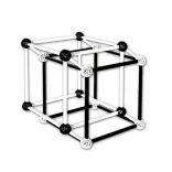 ZomeTool Vedecká stavebnica – ZomeTool v čiernej a bielej – Design 3