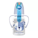 Canpol babies Fľaša s úzkym hrdlom a držadlom, CUTE ANIMALS, 120 ml, psík
