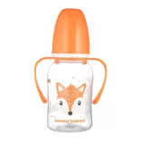 Canpol babies Fľaša s úzkym hrdlom a držadlom, CUTE ANIMALS, 120 ml, líška