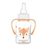 Canpol babies Fľaša s úzkym hrdlom a držadlom, CUTE ANIMALS, 120 ml, líška
