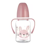 Canpol babies Fľaša s úzkym hrdlom a držadlom, CUTE ANIMALS, 120 ml, zajačik