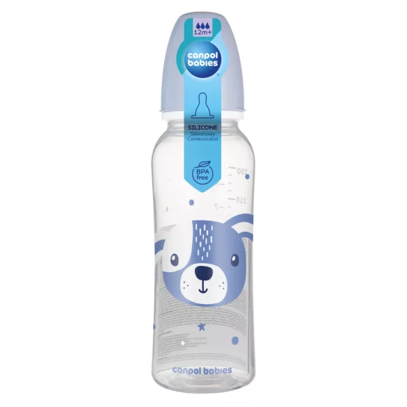 Canpol babies Fľaša s úzkym hrdlom, CUTE ANIMALS, 250 ml – pes