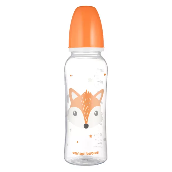 Canpol babies Fľaša s úzkym hrdlom, CUTE ANIMALS, 250 ml – líška