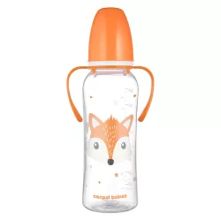  Canpol babies Fľaša s úzkym hrdlom a rukoväťou, CUTE ANIMALS, 250 ml, líška