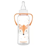 Canpol babies Fľaša s úzkym hrdlom a rukoväťou, CUTE ANIMALS, 250 ml, líška
