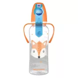 Canpol babies Fľaša s úzkym hrdlom a rukoväťou, CUTE ANIMALS, 250 ml, líška