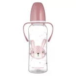 Canpol babies Fľaša s úzkym hrdlom a držadlom, CUTE ANIMALS, 250 ml, zajačik