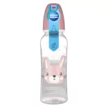Canpol babies Fľaša s úzkym hrdlom a držadlom, CUTE ANIMALS, 250 ml, zajačik