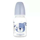 Canpol babies Fľaša s úzkym hrdlom CUTE ANIMALS 120 ml – modrá