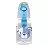 Canpol babies Fľaša s úzkym hrdlom CUTE ANIMALS 120 ml – modrá