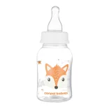 Canpol babies Fľaša s úzkym hrdlom CUTE ANIMALS 120 ml – oranžová