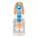 Canpol babies Fľaša s úzkym hrdlom CUTE ANIMALS 120 ml – oranžová