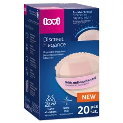   Lovi Discreet Elegance Antibakteriálne vložky do podprsenky, 20 ks – béžové