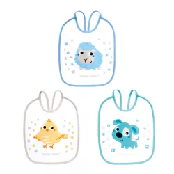   Canpol babies Sada nepremokavých bavlnených zásteriek, 3 ks – BUNNY&COMPANY
