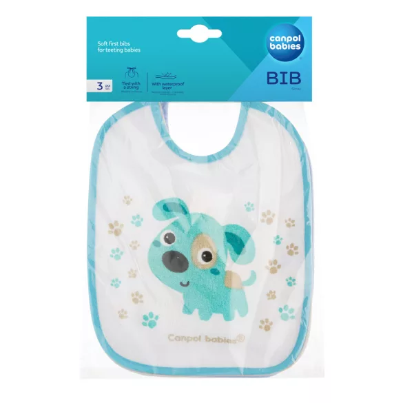 Canpol babies Sada nepremokavých bavlnených zásteriek, 3 ks – BUNNY&COMPANY