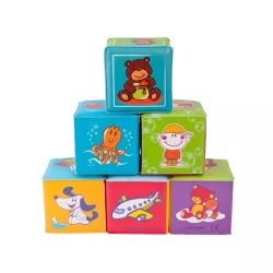 Canpol babies Mäkké vzdelávacie kocky, 6 ks