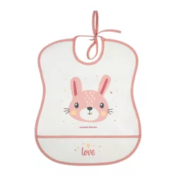   Canpol babies Prateľná mäkká detská zásterka CUTE ANIMALS – zajac