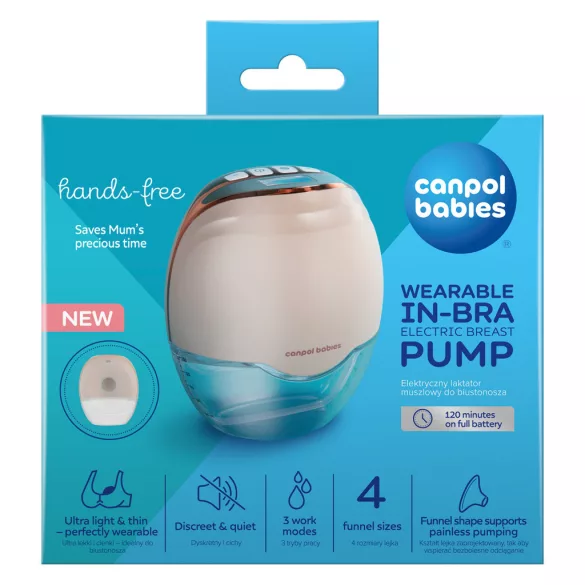Canpol babies Hands-Free prenosná elektrická odsávačka mlieka bez použitia rúk