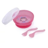 Canpol babies Miska s príborom a viečkom, 350 ml, TOYS