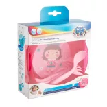 Canpol babies Miska s príborom a viečkom, 350 ml, TOYS