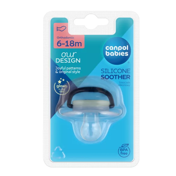 Canpol babies Silikónový anatomický cumlík 6–18 mesiacov NIGHT DREAMS 1 ks