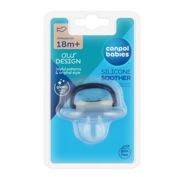 Canpol babies Silikónový anatomický cumlík 18 mesiacov+ NIGHT DREAMS 1 ks
