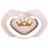 Canpol babies Silikónový symetrický cumlík, 0–6 mesiacov, 2 ks, ROYAL BABY – ružová
