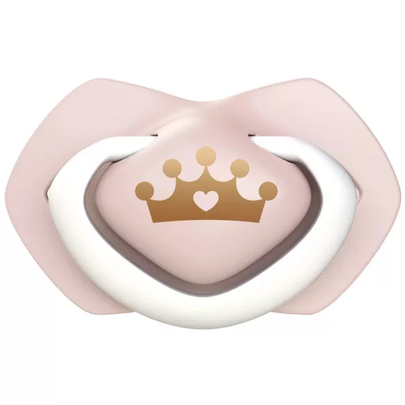 Canpol babies Silikónový symetrický cumlík, 0–6 mesiacov, 2 ks, ROYAL BABY – ružová