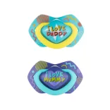 Canpol babies Sada symetrických silikónových cumlíkov, Light touch, 6–18 mesiacov, NEON LOVE, 2 ks