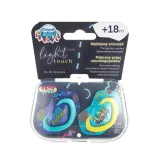 Canpol babies Sada symetrických silikónových cumlíkov, Light touch, 18 mesiacov+, NEON LOVE, 2 ks