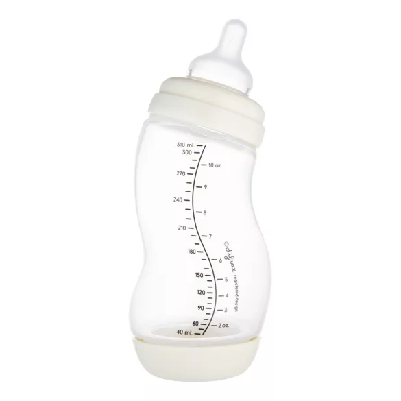 Canpol babies S-tvarová fľaša s širokým hrdlom a protikolikovým ventilom, 310 ml