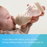 Canpol babies S-tvarová fľaša s širokým hrdlom a protikolikovým ventilom, 310 ml