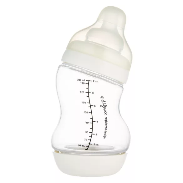 Canpol babies S-tvarová fľaša s širokým hrdlom a protikolikovým ventilom, 200 ml