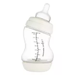 Canpol babies S-tvarová fľaša s širokým hrdlom a protikolikovým ventilom, 200 ml