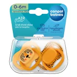Canpol babies Sada symetrických silikónových cumlíkov, BabiesBoo, 0–6 mesiacov, 2 ks, oranžová