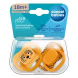 Canpol babies Sada symetrických silikónových cumlíkov, BabiesBoo, 18 mesiacov+, 2 ks, oranžová