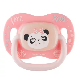   Canpol babies Silikónový cumlík v tvare čerešne EXOTIC ANIMALS 0–6 mesiacov – panda
