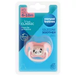 Canpol babies Silikónový cumlík v tvare čerešne EXOTIC ANIMALS 6–18 mesiacov – panda