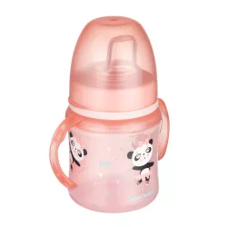   Canpol babies Silikónový pohárik s náustkom, 120 ml, EXOTIC ANIMALS - ružový