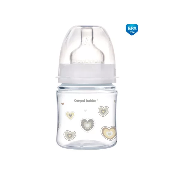 Canpol babies Antikolíková fľaša, EasyStart, NEWBORN BABY, 120 ml - béžová