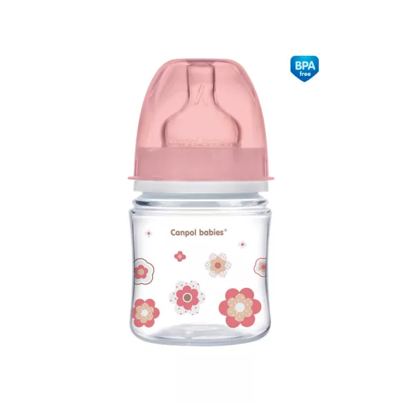 Canpol babies Antikolíková fľaša, EasyStart, NEWBORN BABY, 120 ml – ružová