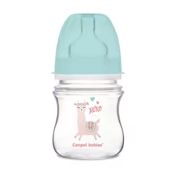   Canpol babies Antikolíková fľaša, EasyStart, EXOTIC ANIMALS, 120 ml – zelená