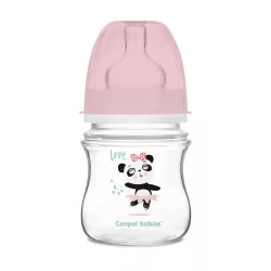   Canpol babies Antikolíková fľaša, EasyStart, EXOTIC ANIMALS, 120 ml – ružová