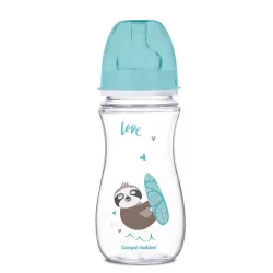   Canpol babies Antikolíková fľaša, EasyStart, EXOTIC ANIMALS, 300 ml - modrá