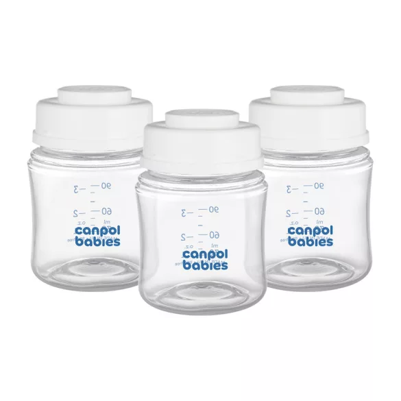 Canpol babies Sada fliaš na skladovanie materského mlieka, 3x120 ml
