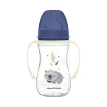 Canpol babies Antikolíková fľaša s svietiacou rukoväťou, EasyStart, SLEEPY KOALA, 240 ml - modrá